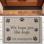 私たちは犬が好きであってほしいおもしろい ドアマット