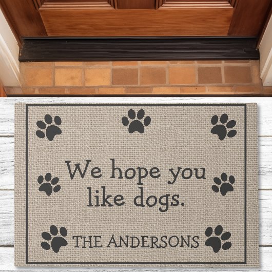 私たちは犬が好きであってほしいおもしろい ドアマット
