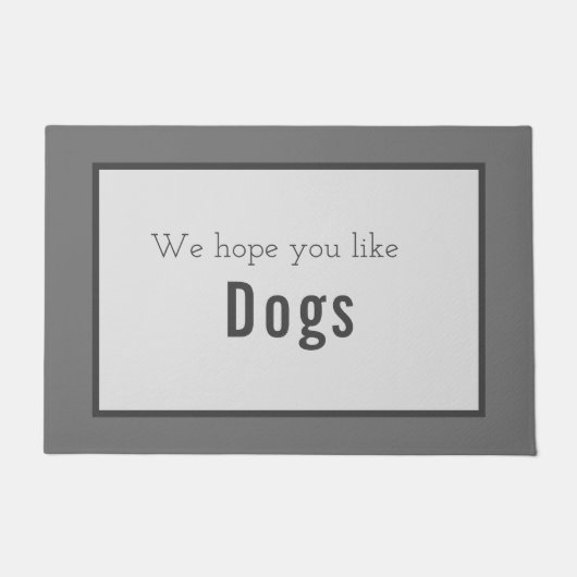 私たちは犬が好きになってほしい ドアマット (正面)