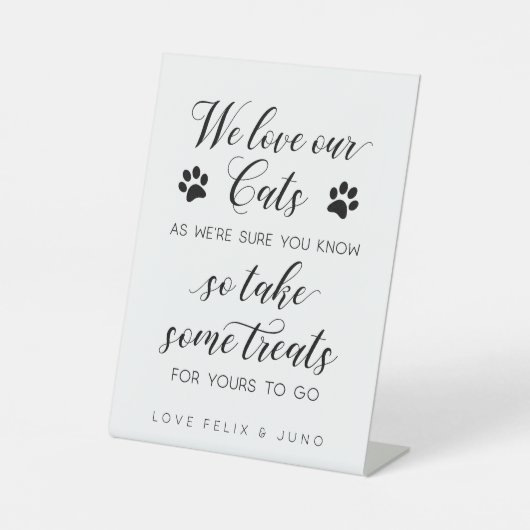 私たちは猫を愛している…だからペット結婚を少し飲む 台座サイン (正面)