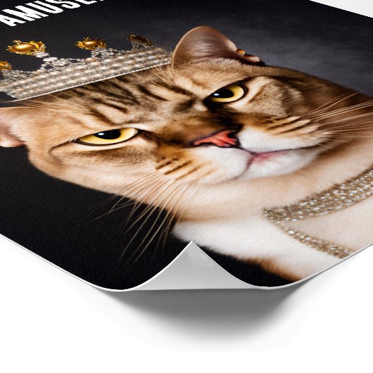 私たちは王室の不機嫌な猫が冠をかぶっている ポスター (角)