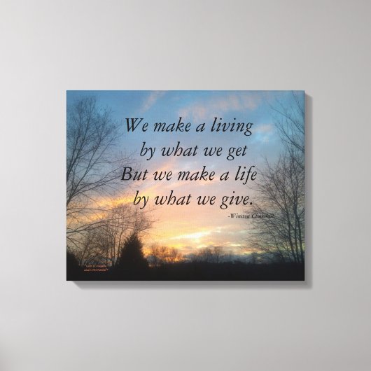 私たちは生きているチャーチルキャンバスプリントプリントを作る キャンバスプリント (正面)