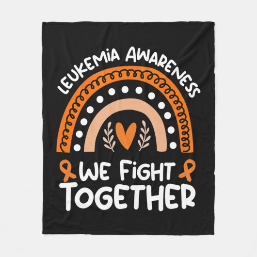 私たちは白血病認識度白血病と闘う フリースブランケット (正面)