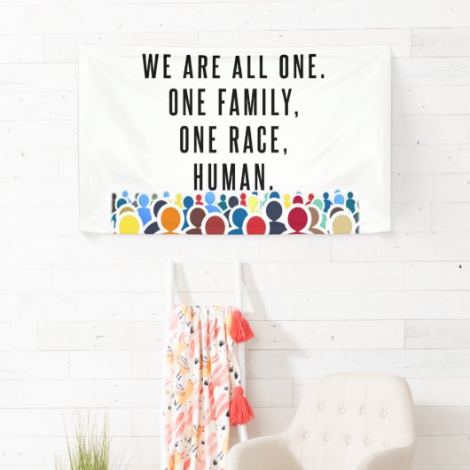 私たちは皆一人です。 横断幕 (インサイチュ)