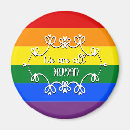 私たちは皆人間 LGBTQプライドマンス・マグネット マグネット