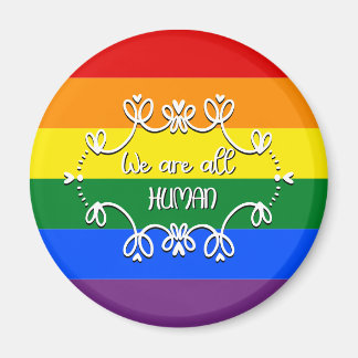 私たちは皆人間 LGBTQプライドマンス・マグネット マグネット