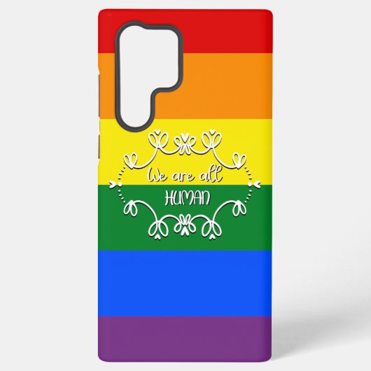 私たちは皆人間 LGBTQプライド月間 SAMSUNG GALAXYケース (裏面)