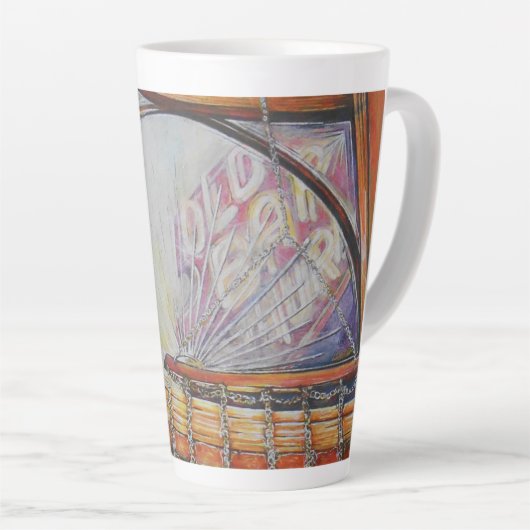 私たちは皆飛んでいる同じのまわりに光だ。 カフェラテマグ (右アングル)