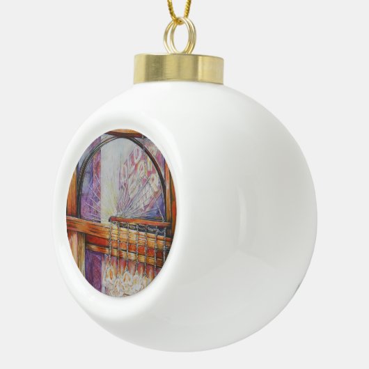 私たちは皆飛んでいる同じのまわりに光だ。 セラミックボールオーナメント (右)