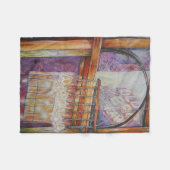 私たちは皆飛んでいる同じのまわりに光だ。 フリースブランケット (正面(横))