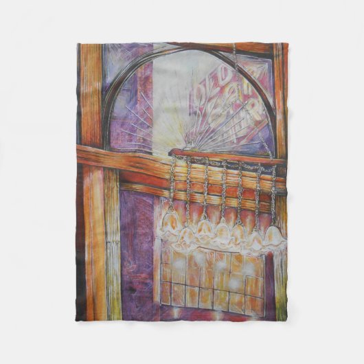 私たちは皆飛んでいる同じのまわりに光だ。 フリースブランケット (正面)