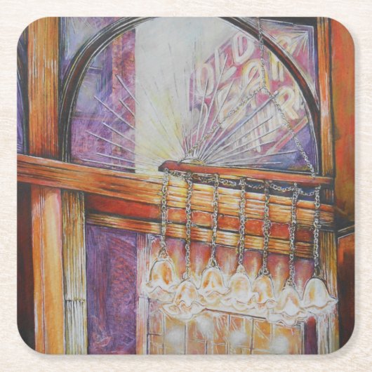 私たちは皆飛んでいる同じ光のまわりにを持っている。 スクエアペーパーコースター (正面)