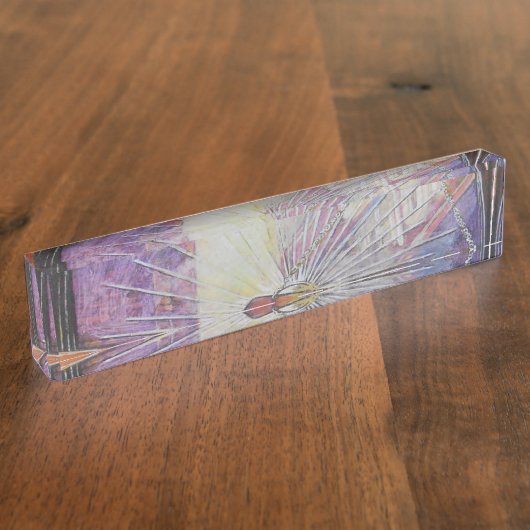 私たちは皆飛んでいる同じ光のまわりにを持っている。 デスクネームプレート (側面)