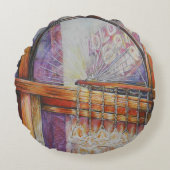 私たちは皆飛んでいる同じ光のまわりにを持っている。 ラウンドクッション (正面)