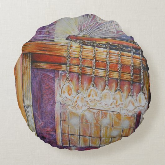 私たちは皆飛んでいる同じ光のまわりにを持っている。 ラウンドクッション (裏面)