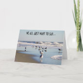 私たちは皆、お祝いを言いたいだけです カード (正面)