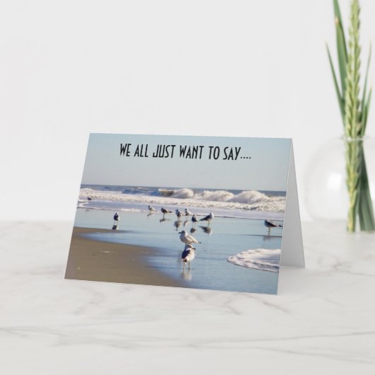 私たちは皆、お祝いを言いたいだけです カード (正面)