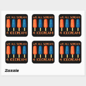 私たちは皆、アイスクリームの夏を叫おもしろいぶ スクエアシール (シート)