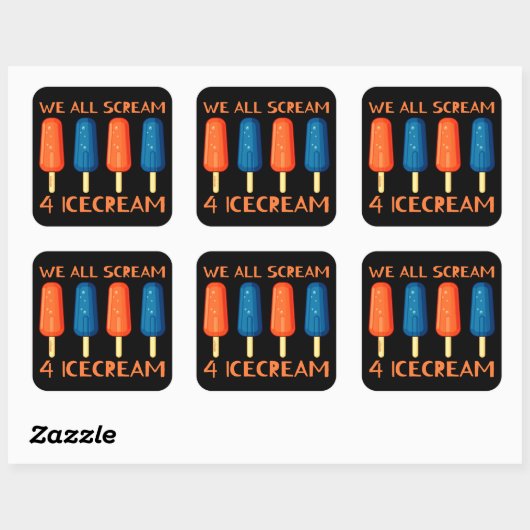 私たちは皆、アイスクリームの夏を叫おもしろいぶ スクエアシール (シート)