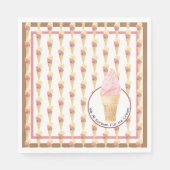 私たちは皆、アイスクリームの紙のナプキンのために叫ぶ スタンダードランチョンナプキン (正面)