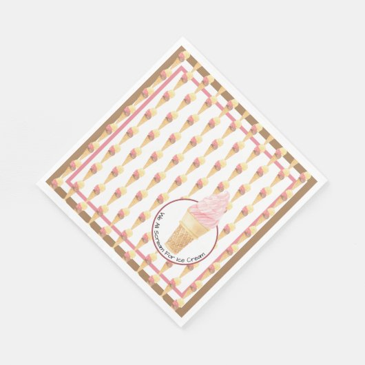 私たちは皆、アイスクリームの紙のナプキンのために叫ぶ スタンダードランチョンナプキン (角)