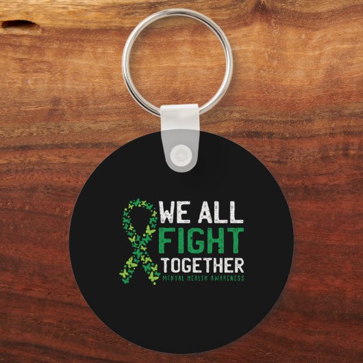 私たちは皆、メンタルヘルスの認識度を集める キーホルダー (裏面)