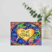 「私たちは皆、一緒にいる」インスピレーション ポストカード (スタンド正面)