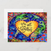 「私たちは皆、一緒にいる」インスピレーション ポストカード (正面/裏面)