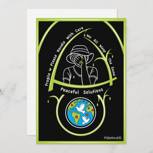 私たちは皆、同じ1_フラットカード5x7インチを泣いている (正面/裏面)