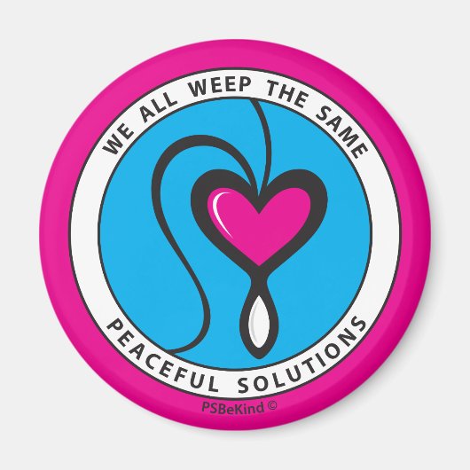 私たちは皆、同じ1_Roundマグネット2.25インチを泣いている マグネット (正面)