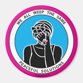 私たちは皆、同じ2 Pink_3"磁石を泣く マグネット