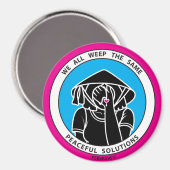 私たちは皆、同じ4 Pink_3"磁石を泣く マグネット (正面/裏面)