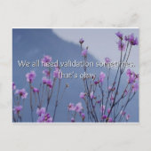 私たちは皆、時には少し検証が必要だ ポストカード (正面)