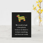 私たちは皆、無料のピナタに値するビート食べと カード (黄色い花)