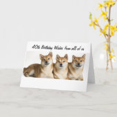 私たちは皆、Uに「40日おめでとう」と言う カード (黄色い花)