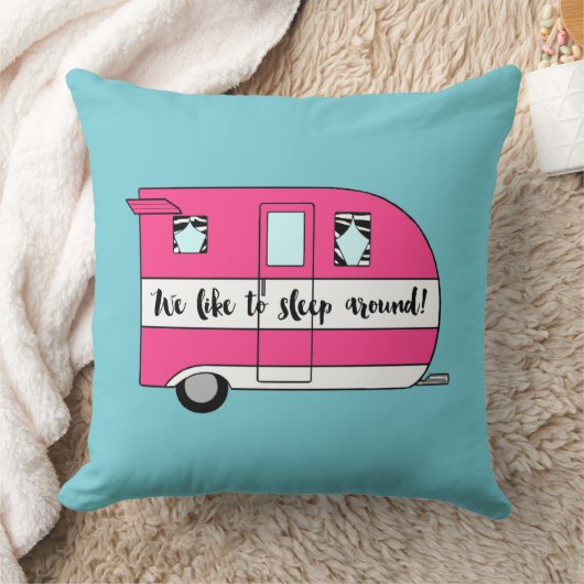 「私たちは眠るのが好のまわりにき」キャンパー装飾用クッション クッション (ブランケット)