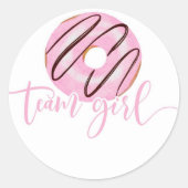 私たちは知らない知っているピンクジェンダー明かすチームガール ラウンドシール (正面)