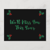 私たちは社会的恋しく思流通のホリデーカード ポストカード (正面)