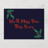 私たちは社会的恋しく思流通のホリデーカード ポストカード (正面)