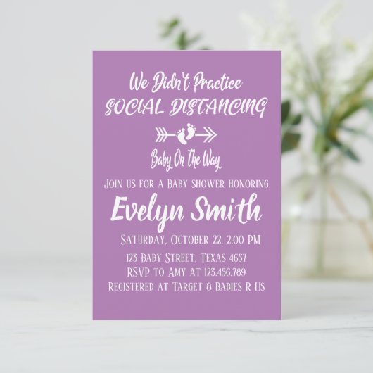 私たちは社会的距離を練習しなかった 招待状 (スタンド正面)