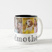 私たちは祖母の孫の写真が大好き ツートーンマグカップ (正面右)