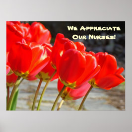 私たちは私たちのナースに感謝！アートプリントポスターTulip ポスター