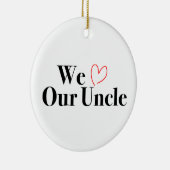私たちは私たちの叔父のクリスマスフォトオーナメント セラミックオーナメント (右)