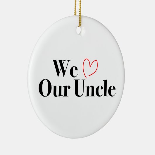 私たちは私たちの叔父のクリスマスフォトオーナメント セラミックオーナメント (右)