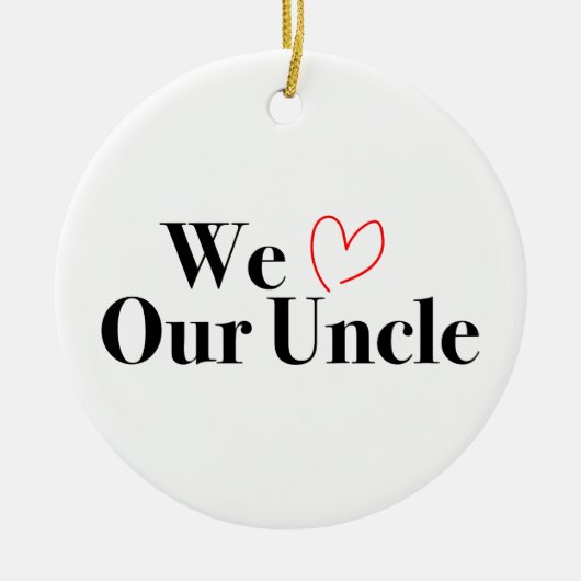 私たちは私たちの叔父のクリスマスフォトオーナメント セラミックオーナメント (正面)