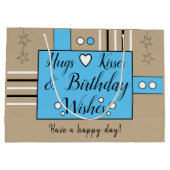 私たちは私たちの叔父の写真は青い誕生日を抱く愛する ラージペーパーバッグ (裏面)