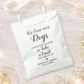 私たちは私たちの犬ビスケットバードッグトリート結婚の フェイバーバッグ (クリップ留めされた状態)