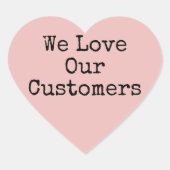 私たちは私たちの顧客ピンクハート ハートシール (正面)