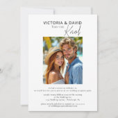 私たちは秘密の挙式をしました / 結婚披露宴 招待状 (正面)