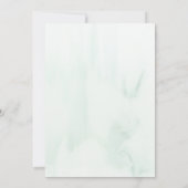 私たちは秘密の結婚式を挙げました 水彩画 松の森の小さな結婚式 招待状 (裏面)